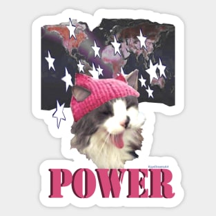 Pink Hat Cat Sticker